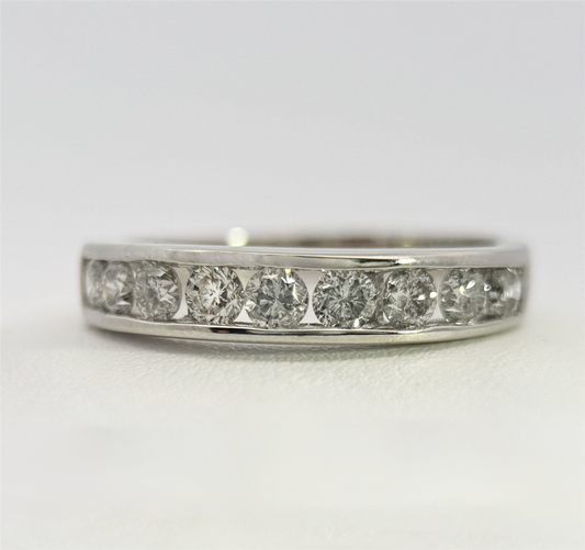 Estate - 14K White Gold Diamond Wedding Band