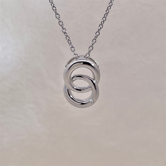 Sterling Silver & Diamond Pendant on adjustable Cable Chain