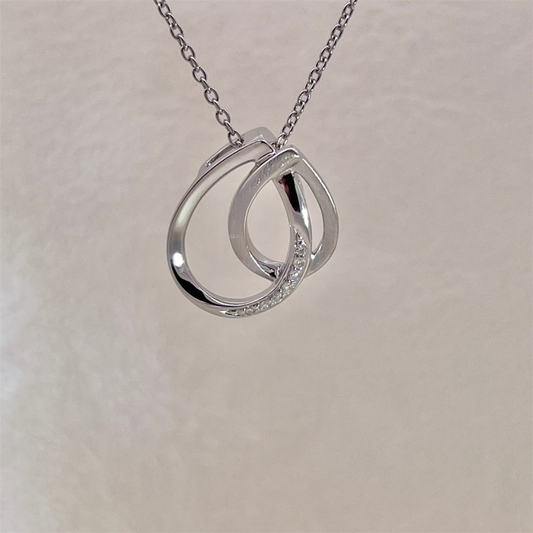 Sterling Silver and Diamond Pendant on adjustable Cable Chain