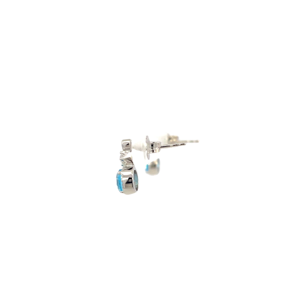 Swiss Blue and White Topaz Earrings