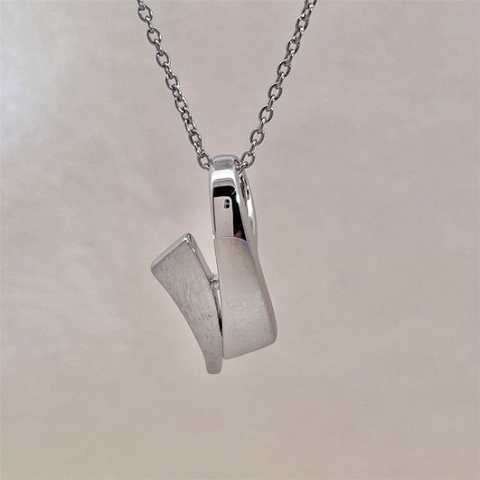 Sterling Silver and Diamond Pendant on adjustable Cable Chain