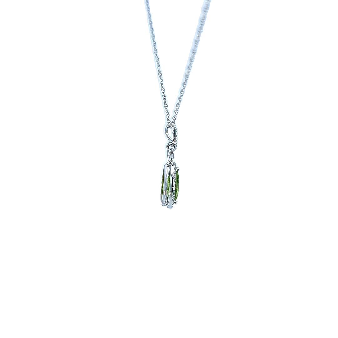 Peridot and Diamond Necklace