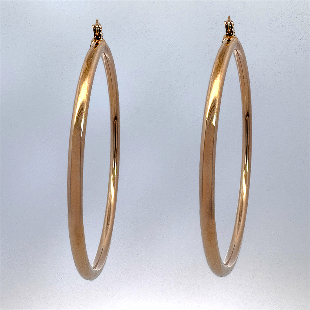 18K Yellow Gold Filled Large Hoop Earrings