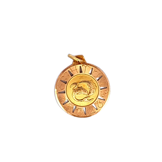 18k Yellow Gold Pisces Pendant/Charm