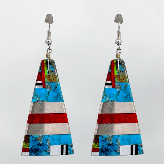 Estate- One of a kind Hand Crafted Santa Dominque Earrings
