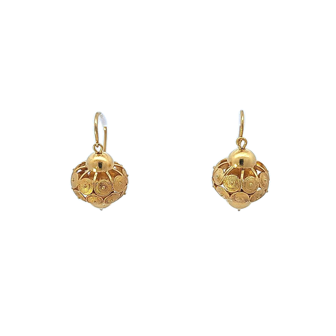 18k Yellow Gold Paraguay Lantern Earrings