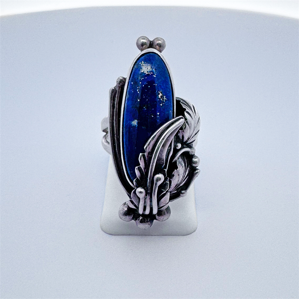 Estate- Sterling Silver Lapis Ring