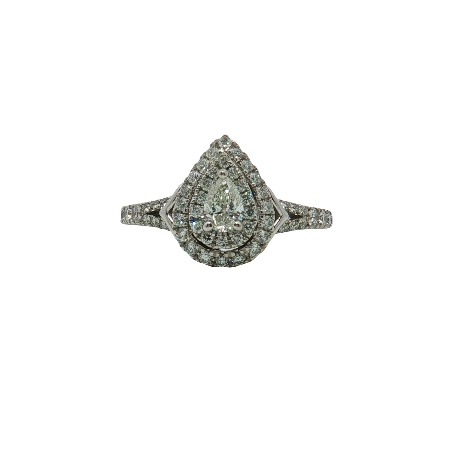 Estate- Vera Wang 14K White Gold Diamond Engagement Ring