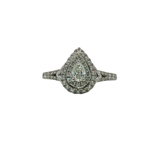 Estate- Vera Wang 14K White Gold Diamond Engagement Ring